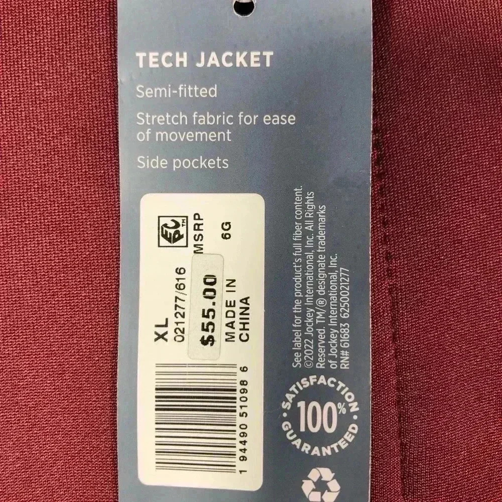 Jockey jacket red new with tags size xl - Picture 2 of 3